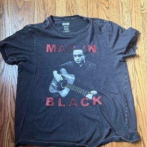 Tailgate Johnny Cash Graphic T-shirt preowned distressed Unisex size M
